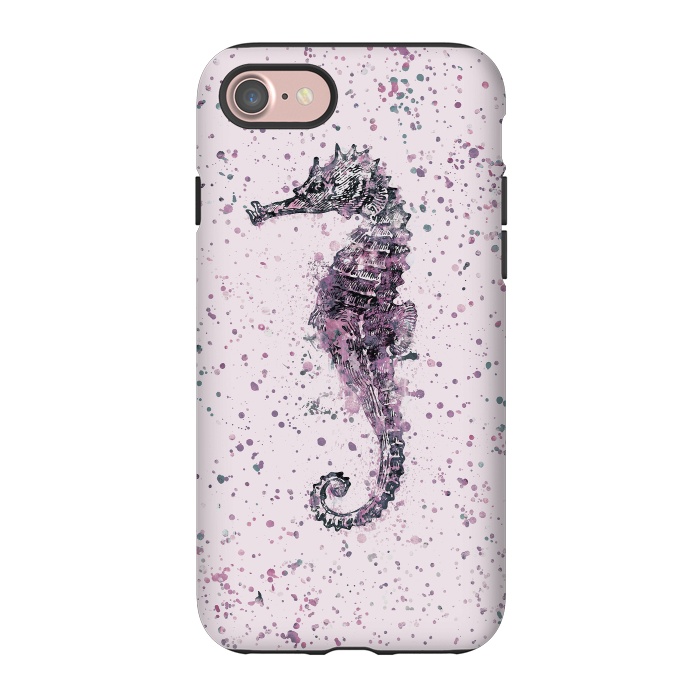 iPhone 7 StrongFit Watercolor Seahorse by Andrea Haase