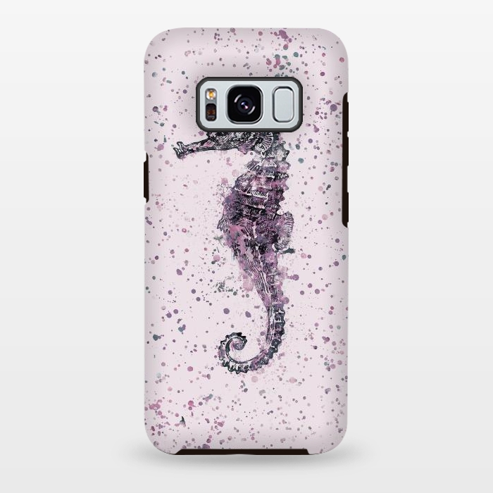 Galaxy S8 plus StrongFit Watercolor Seahorse by Andrea Haase