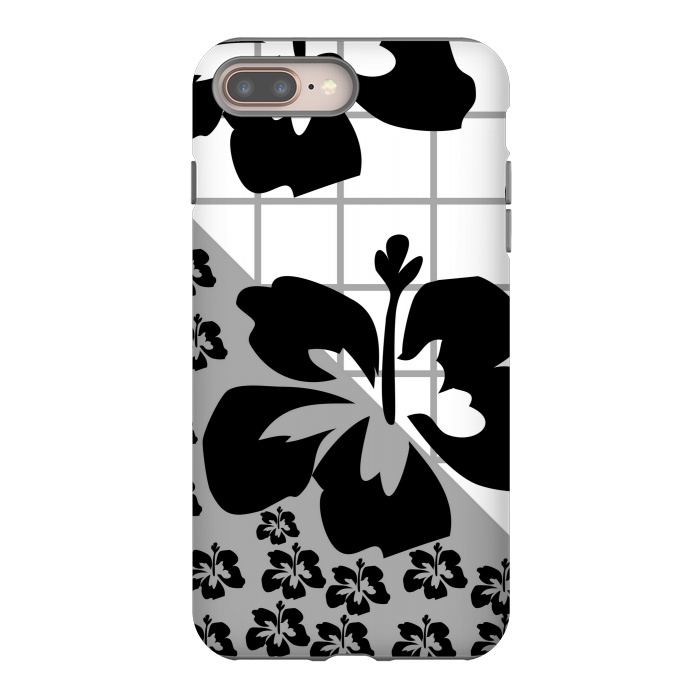 iPhone 7 plus StrongFit FLORAL PATTERN WITH CHECKS by MALLIKA