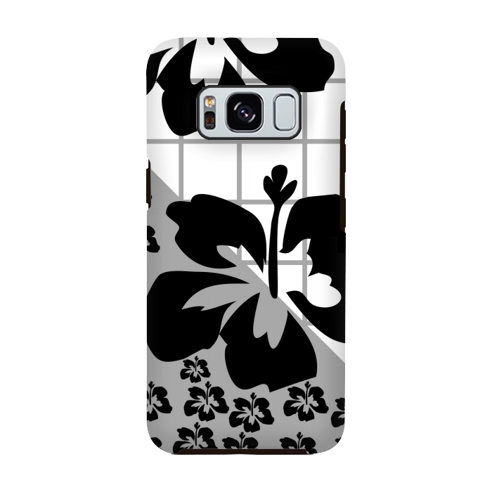 Galaxy S8 StrongFit FLORAL PATTERN WITH CHECKS by MALLIKA