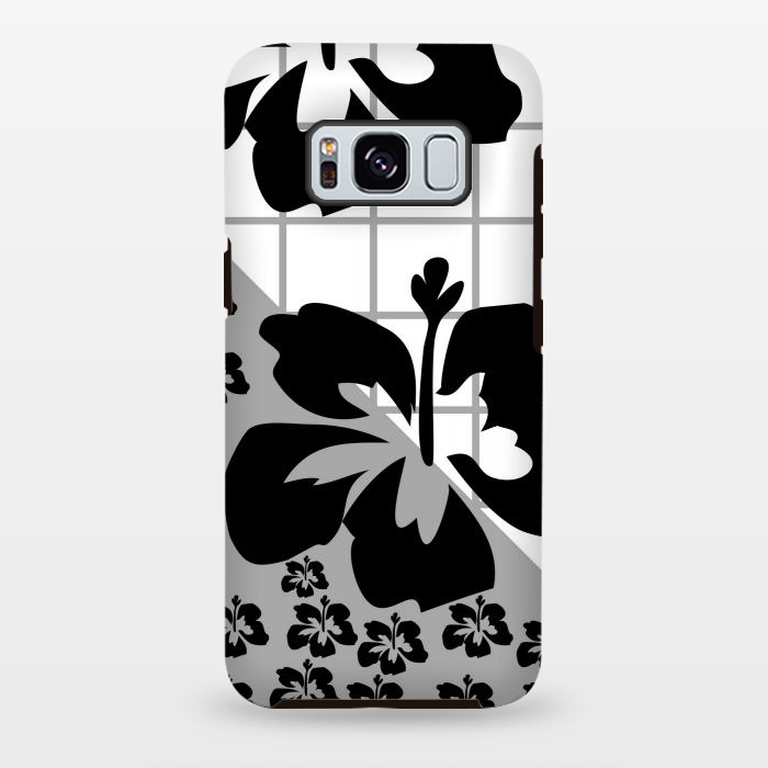 Galaxy S8 plus StrongFit FLORAL PATTERN WITH CHECKS by MALLIKA