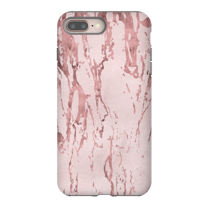 iPhone 7 plus StrongFit Shiny Rose Gold Marble 2 by Andrea Haase