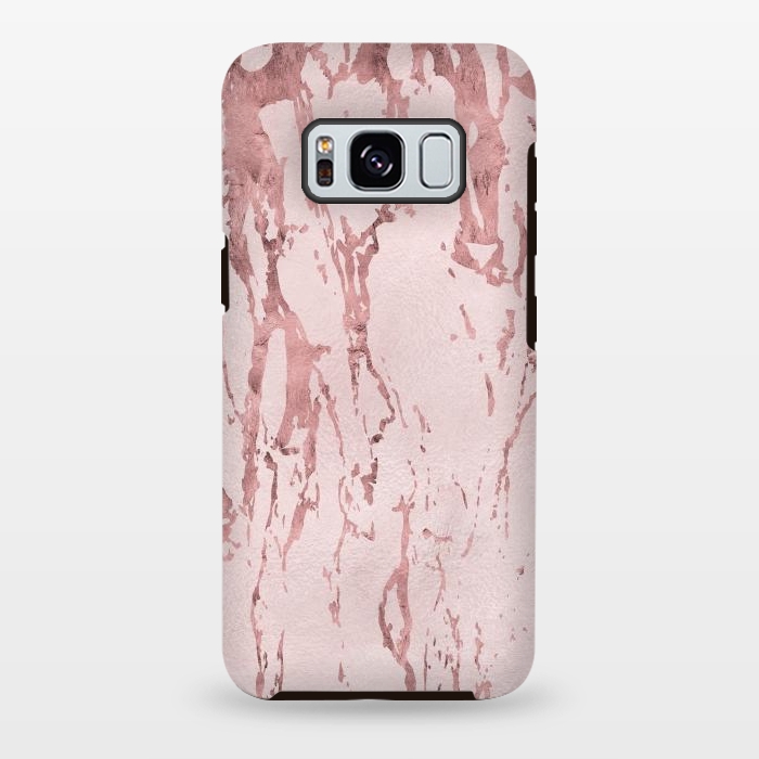Galaxy S8 plus StrongFit Shiny Rose Gold Marble 2 by Andrea Haase