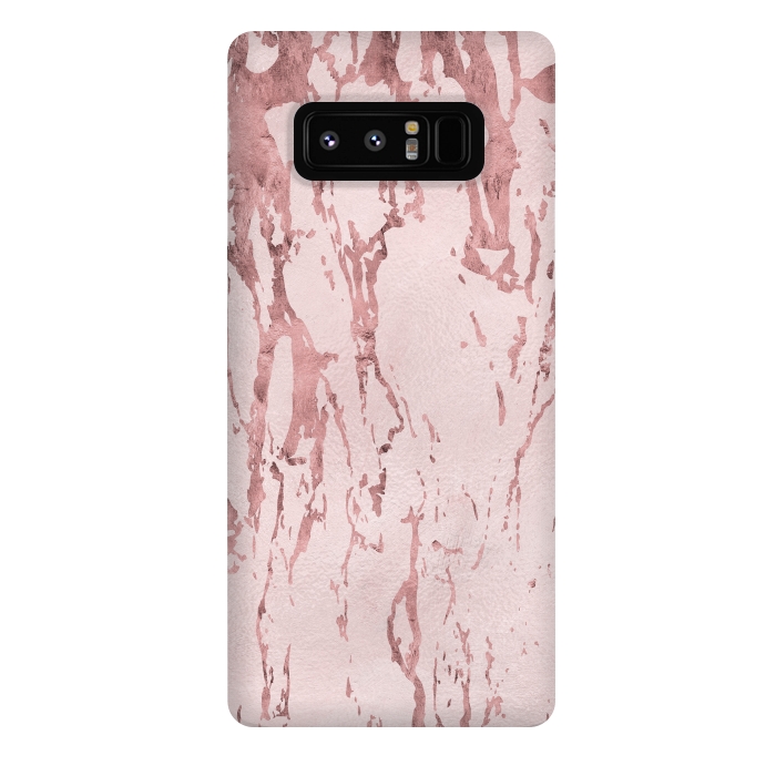 Galaxy Note 8 StrongFit Shiny Rose Gold Marble 2 by Andrea Haase