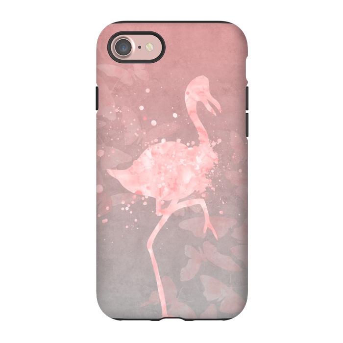 iPhone 7 StrongFit Flamingo Watercolor Art by Andrea Haase