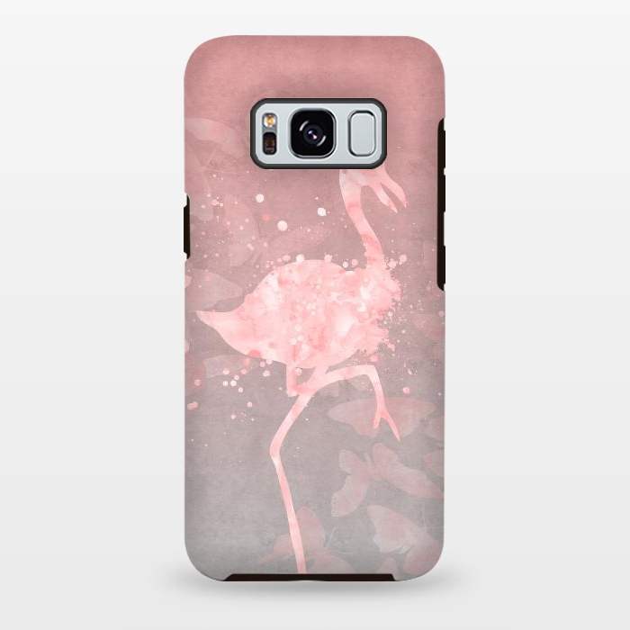 Galaxy S8 plus StrongFit Flamingo Watercolor Art by Andrea Haase
