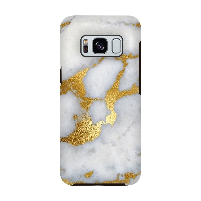 Galaxy S8 StrongFit Marble with Gold Metal Foil Veins by  Utart