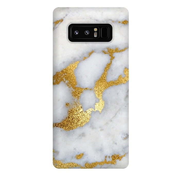 Galaxy Note 8 StrongFit Marble with Gold Metal Foil Veins by  Utart