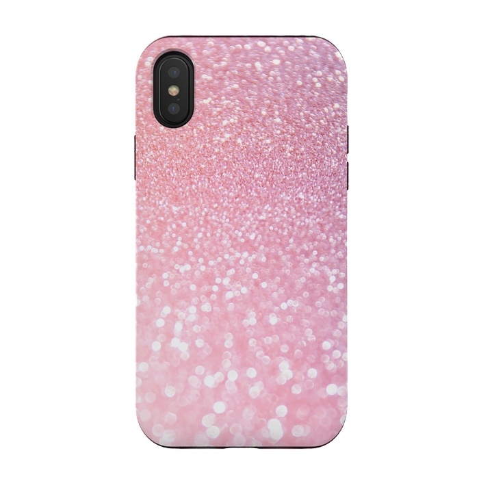 iPhone Xs / X StrongFit Girly Rose Gold Glitter by  Utart