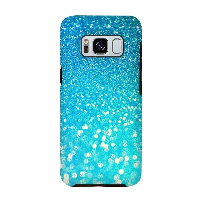 Galaxy S8 StrongFit Ocean Azure Blue Glitter by  Utart