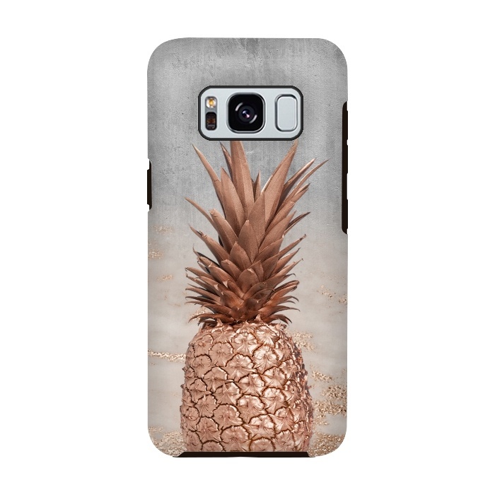Galaxy S8 StrongFit Rose Gold Pineapple and Marble by  Utart