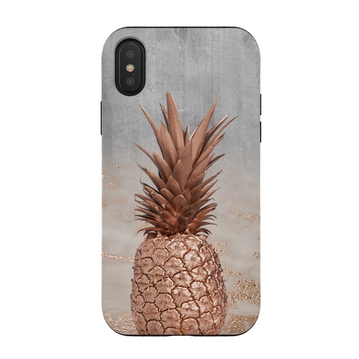 iPhone Xs / X StrongFit Rose Gold Pineapple and Marble by  Utart