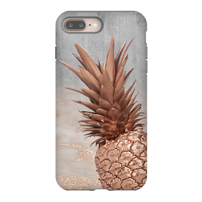 iPhone 7 plus StrongFit Rose Gold Pineapple on Congrete by  Utart