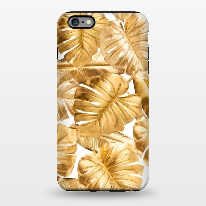 iPhone 6/6s plus StrongFit Gold Metal Foil Monstera Leaves Pattern by  Utart