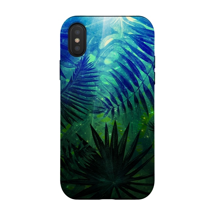 iPhone Xs / X StrongFit Aloha Blue Jungle Night by  Utart