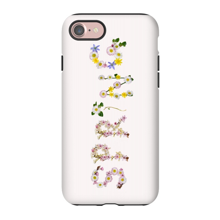 iPhone 7 StrongFit Spring - Flower Typography  by  Utart