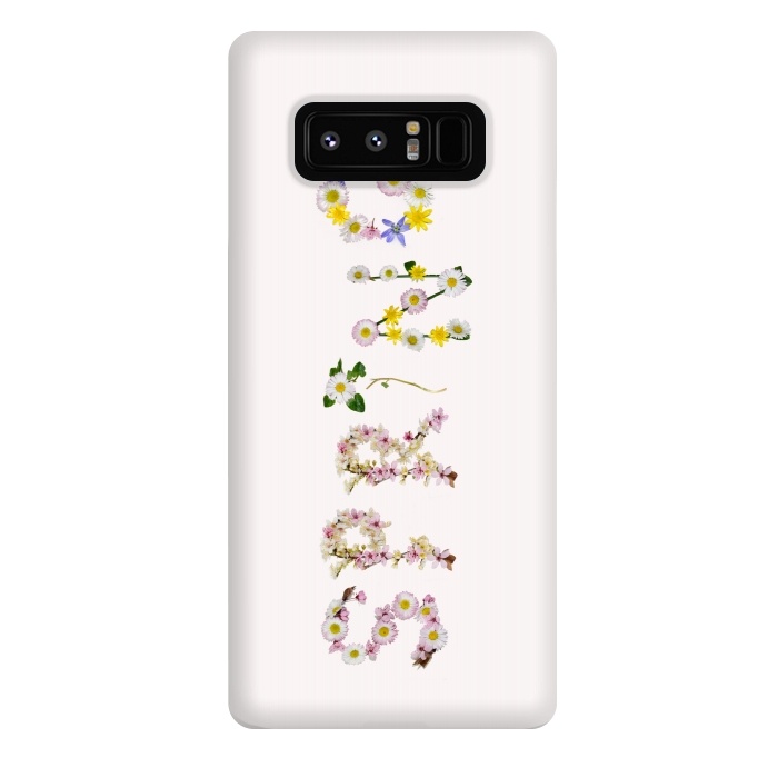 Galaxy Note 8 StrongFit Spring - Flower Typography  by  Utart