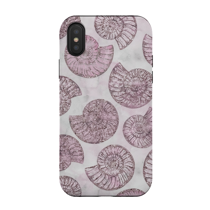 iPhone Xs / X StrongFit Soft Pink Fossils  by Andrea Haase