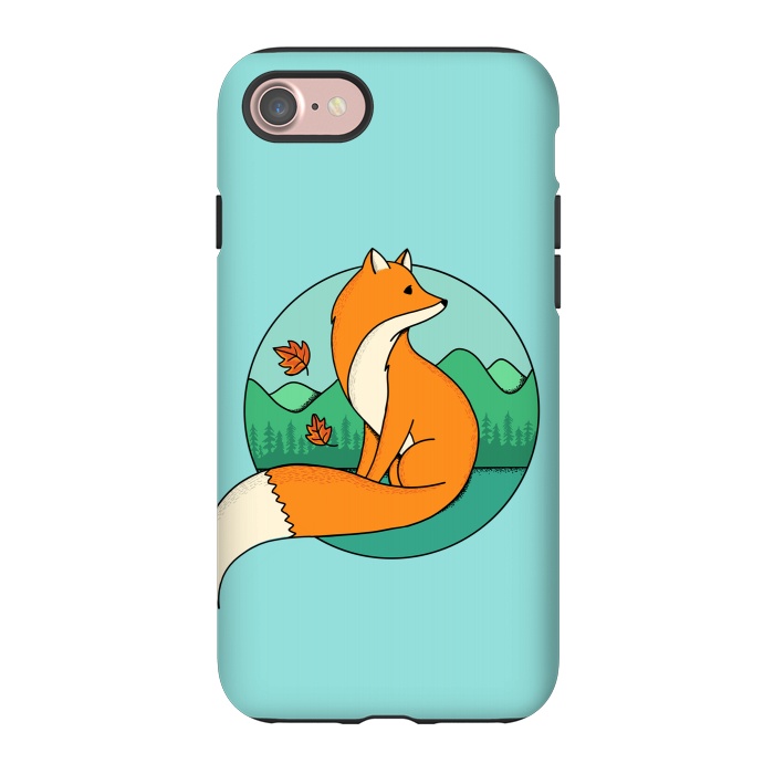 iPhone 7 StrongFit Fox and Landscape by Coffee Man