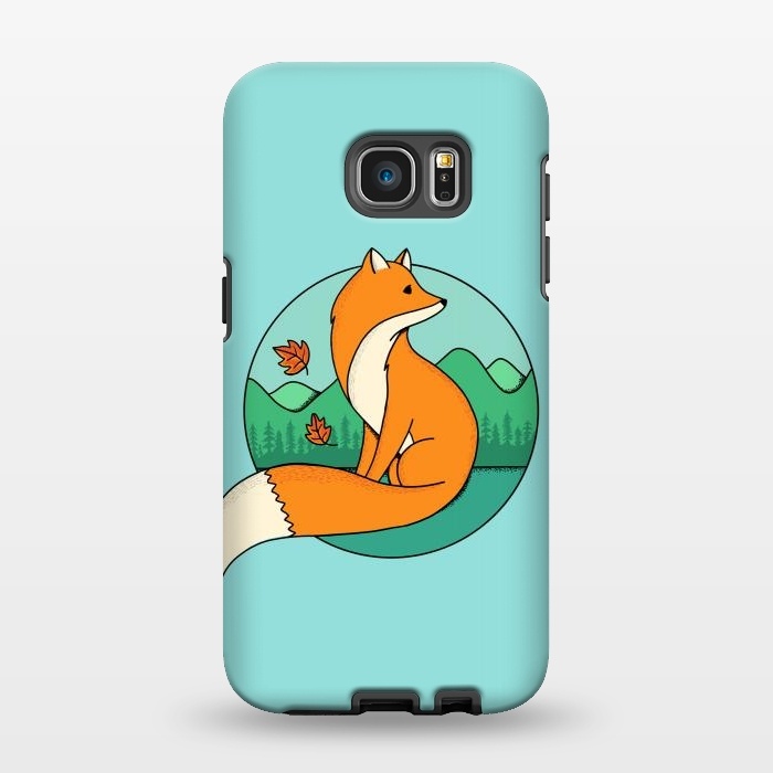Galaxy S7 EDGE StrongFit Fox and Landscape by Coffee Man