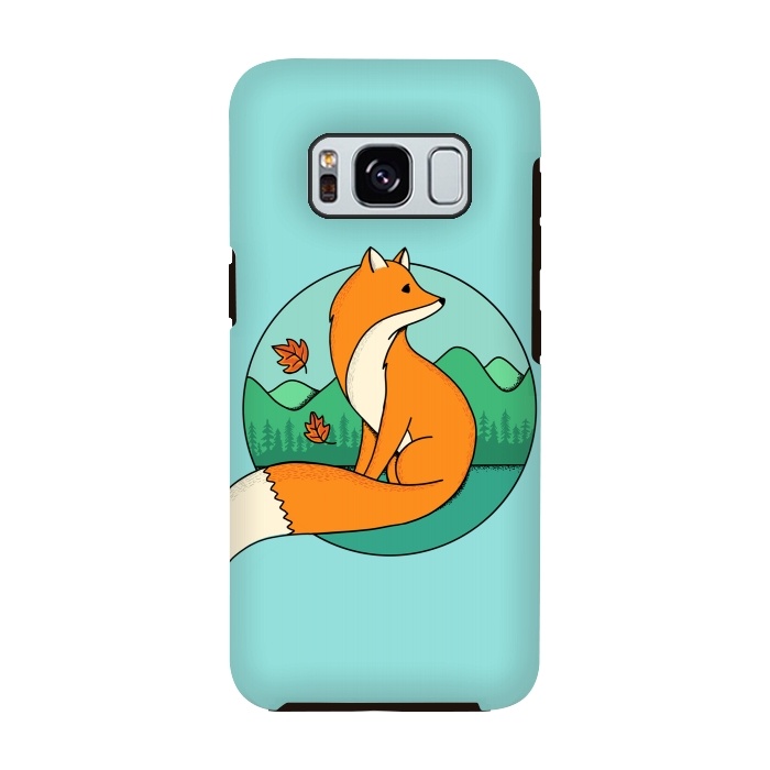 Galaxy S8 StrongFit Fox and Landscape by Coffee Man
