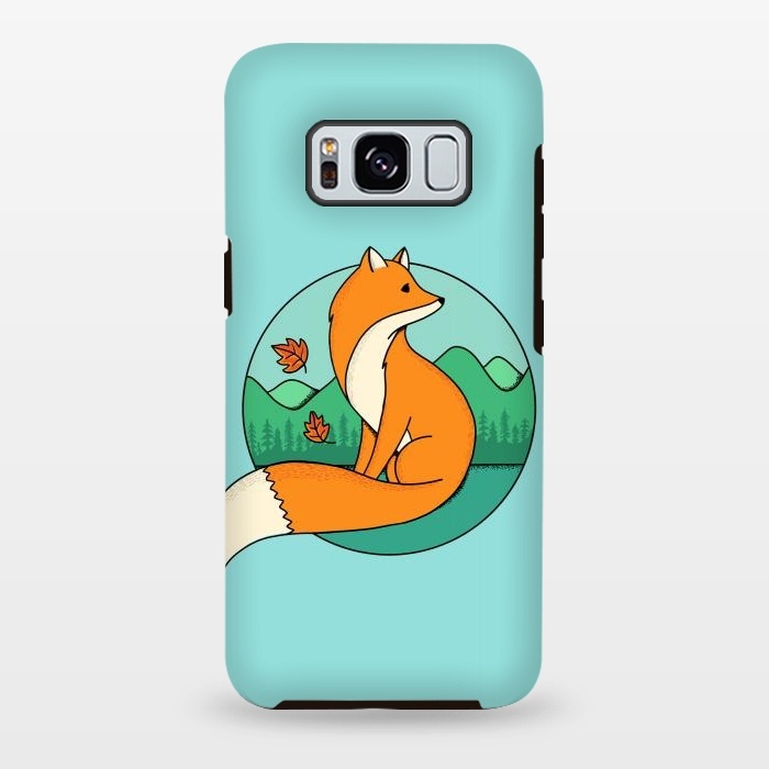 Galaxy S8 plus StrongFit Fox and Landscape by Coffee Man