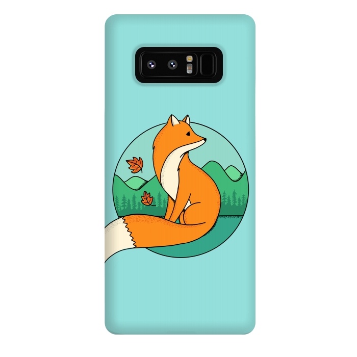 Galaxy Note 8 StrongFit Fox and Landscape by Coffee Man