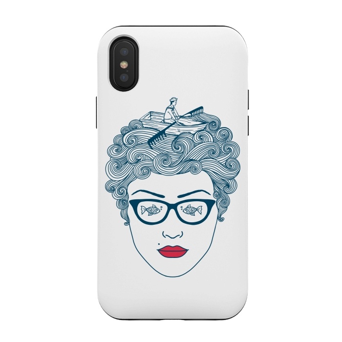 iPhone Xs / X StrongFit Lady Ocean by Coffee Man