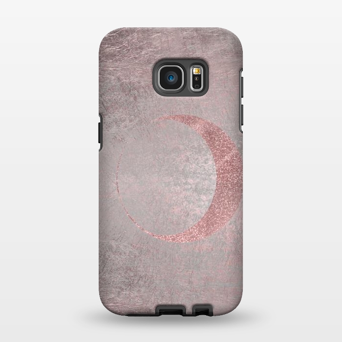 Galaxy S7 EDGE StrongFit Rose Gold Half Moon 2 by Andrea Haase