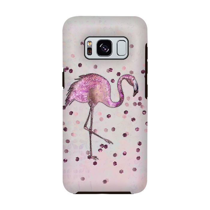 Galaxy S8 StrongFit Glamorous Flamingo by Andrea Haase