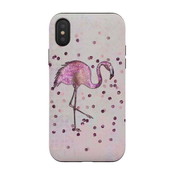 iPhone Xs / X StrongFit Glamorous Flamingo by Andrea Haase