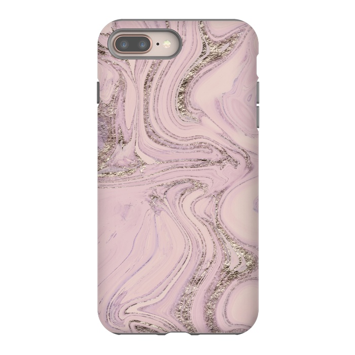 iPhone 7 plus StrongFit Glamorous Sparke Soft Pink Marble 2 by Andrea Haase