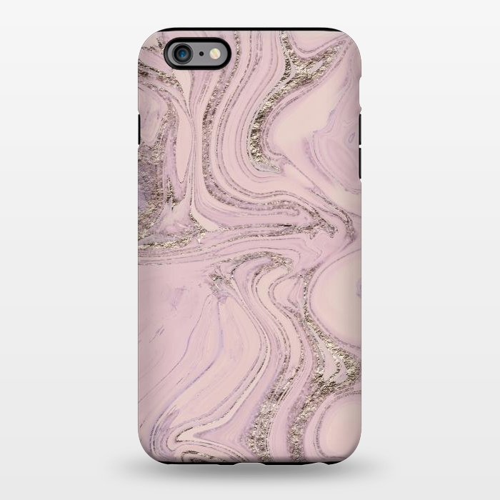 iPhone 6/6s plus StrongFit Glamorous Sparke Soft Pink Marble 2 by Andrea Haase
