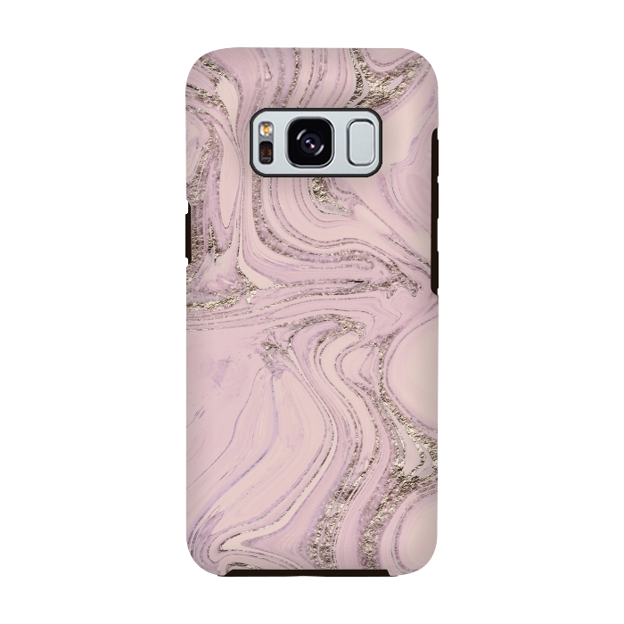 Galaxy S8 StrongFit Glamorous Sparke Soft Pink Marble 2 by Andrea Haase