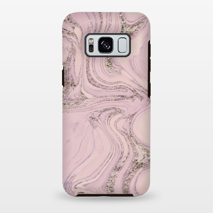 Galaxy S8 plus StrongFit Glamorous Sparke Soft Pink Marble 2 by Andrea Haase