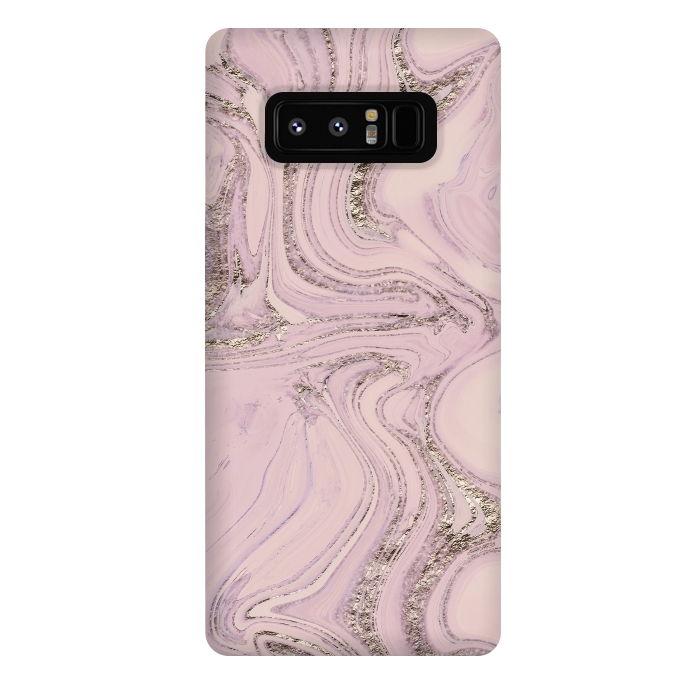 Galaxy Note 8 StrongFit Glamorous Sparke Soft Pink Marble 2 by Andrea Haase
