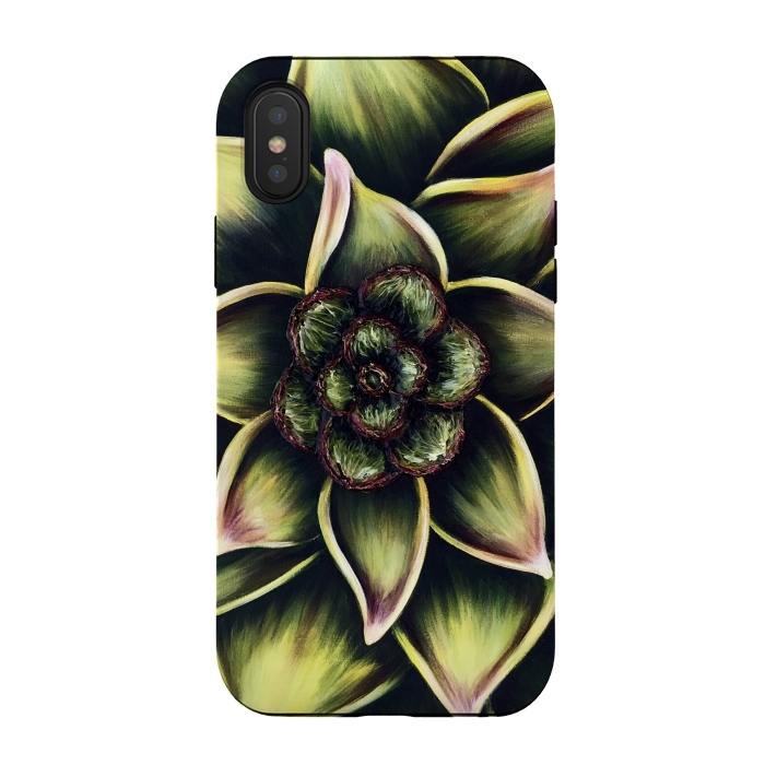 iPhone Xs / X StrongFit Succulent by Denise Cassidy Wood