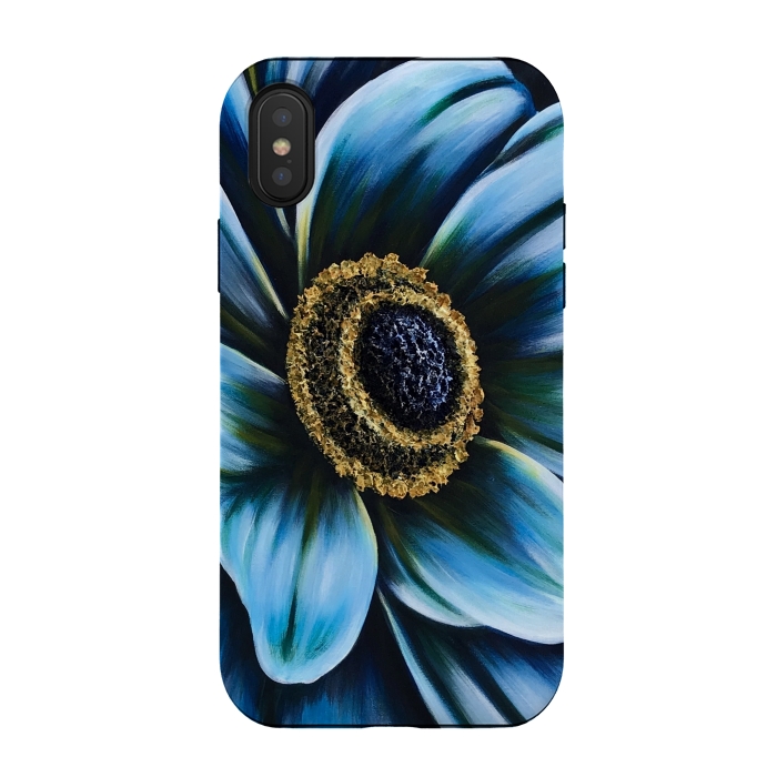 iPhone Xs / X StrongFit Blue Cosmos by Denise Cassidy Wood