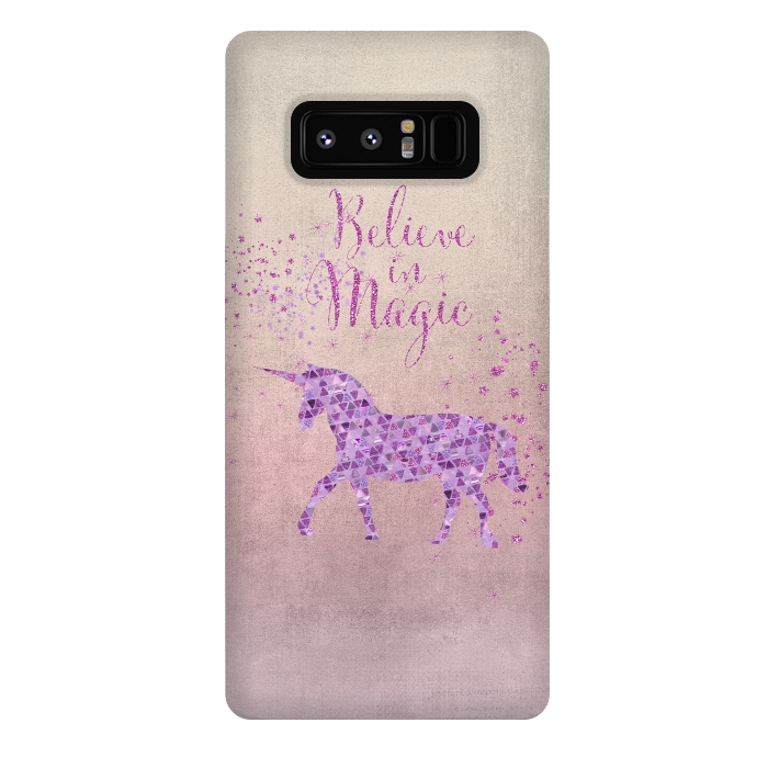 Galaxy Note 8 StrongFit Unicorn Believe In Magic by Andrea Haase