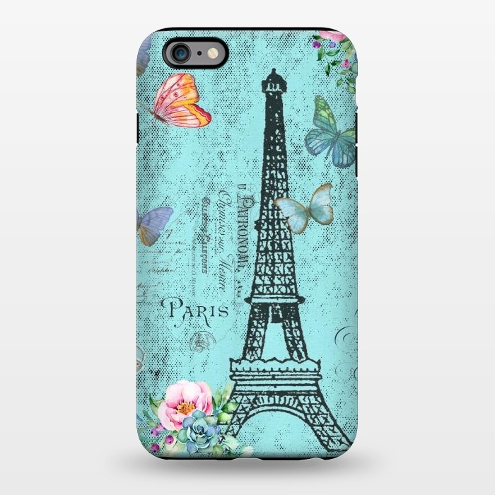 iPhone 6/6s plus StrongFit Blue Eiffel Tower Paris Watercolor Illustration by  Utart