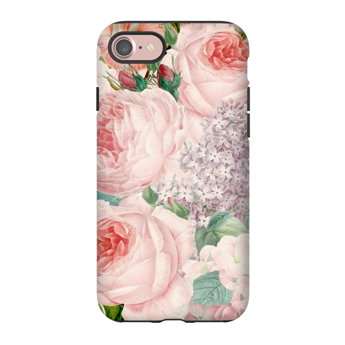iPhone 7 StrongFit Pink Retro Watercolor Roses by  Utart