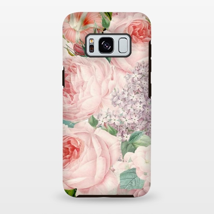 Galaxy S8 plus StrongFit Pink Retro Watercolor Roses by  Utart
