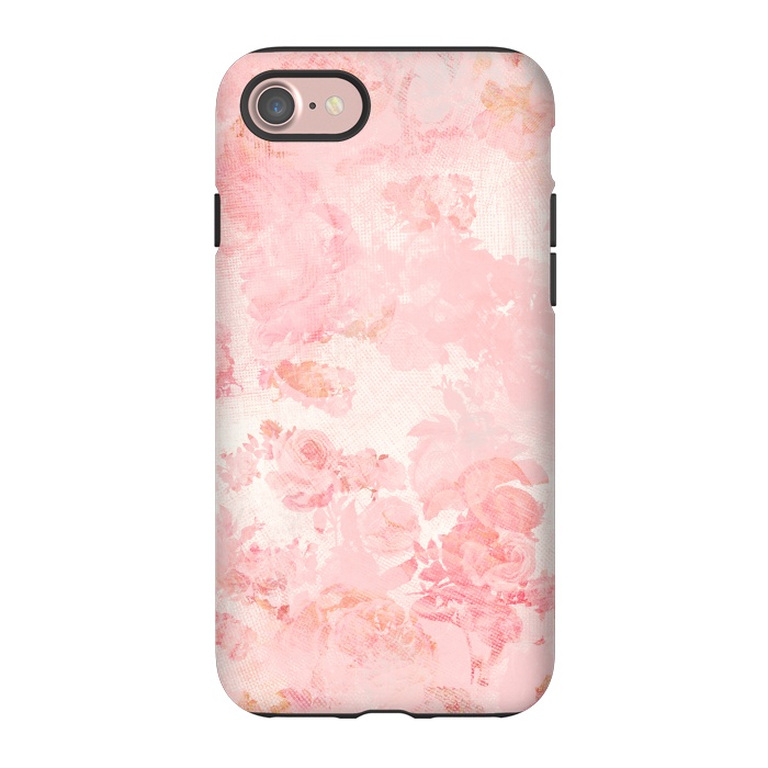 iPhone 7 StrongFit Vintage Roses in Pink - Pattern by  Utart