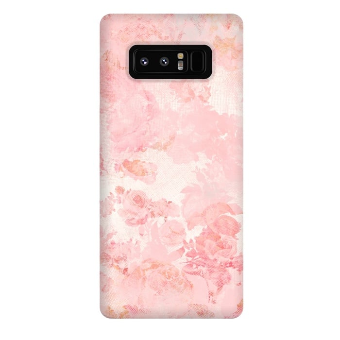 Galaxy Note 8 StrongFit Vintage Roses in Pink - Pattern by  Utart