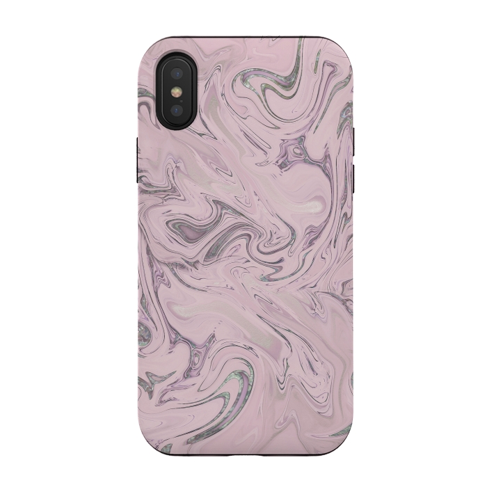 iPhone Xs / X StrongFit Retro Style Marble Soft Pastel 2 by Andrea Haase