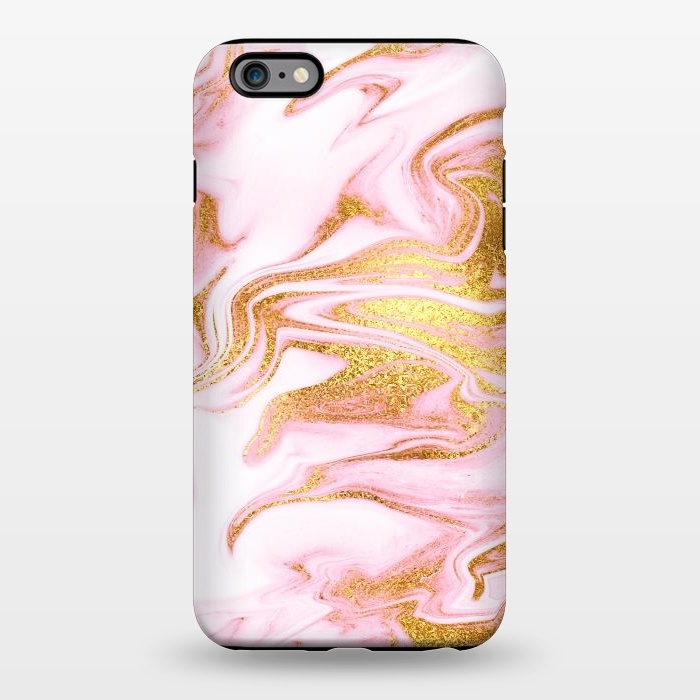 iPhone 6/6s plus StrongFit Pink and gold Fluid Marble by  Utart