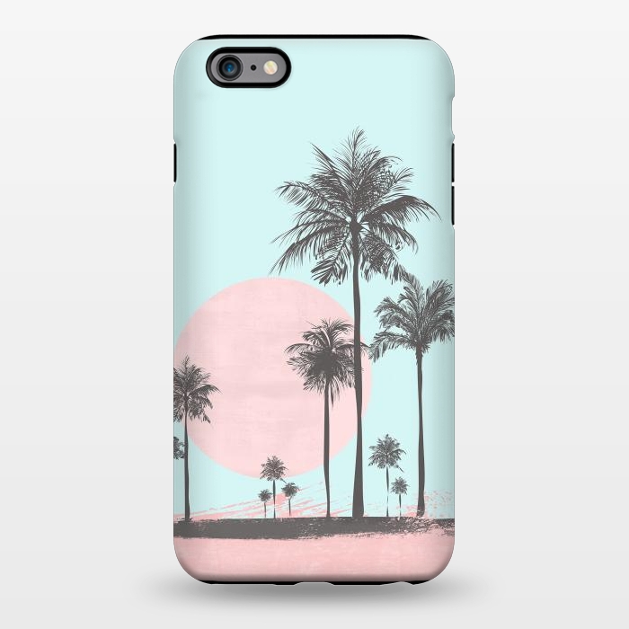 iPhone 6/6s plus StrongFit Beachfront Palm Tree Sunset by Andrea Haase