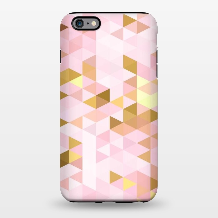 iPhone 6/6s plus StrongFit Pink and Rose Gold Marble Triangle Pattern by  Utart