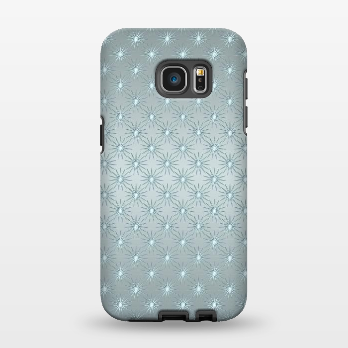 Galaxy S7 EDGE StrongFit Turquoise Star Pattern by Andrea Haase