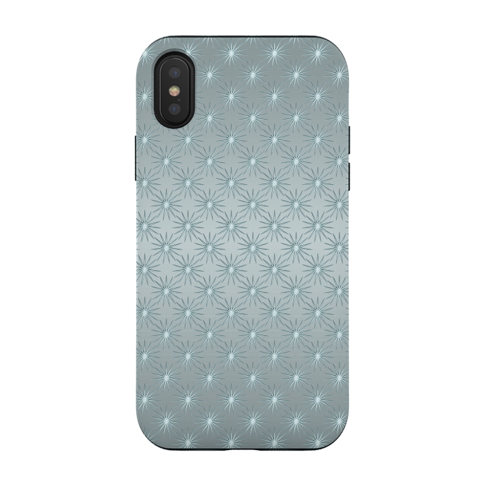 iPhone Xs / X StrongFit Turquoise Star Pattern by Andrea Haase